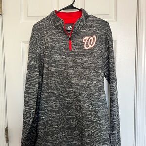 Washington Nationals Gray Quarterzip